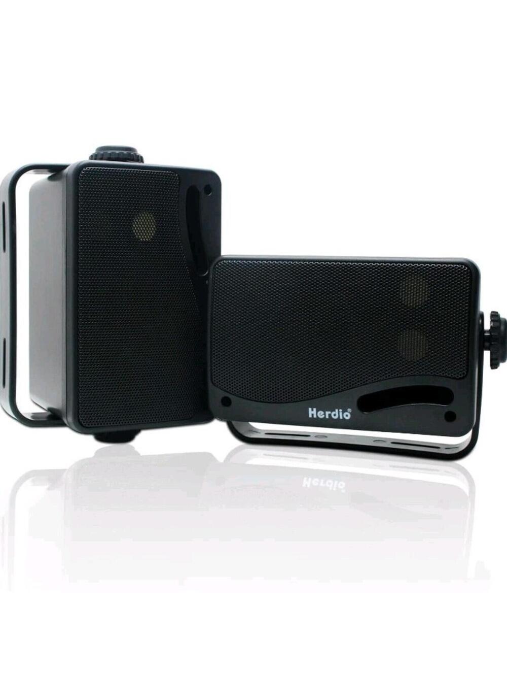 Herdio 3.5" Outdoor Bluetooth Speakers 3-Way 200W Waterproof Wall Mount 2 Pack